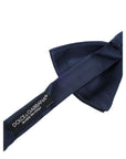 Dolce & Gabbana Papillon Silk Bow Tie - Azure Blue