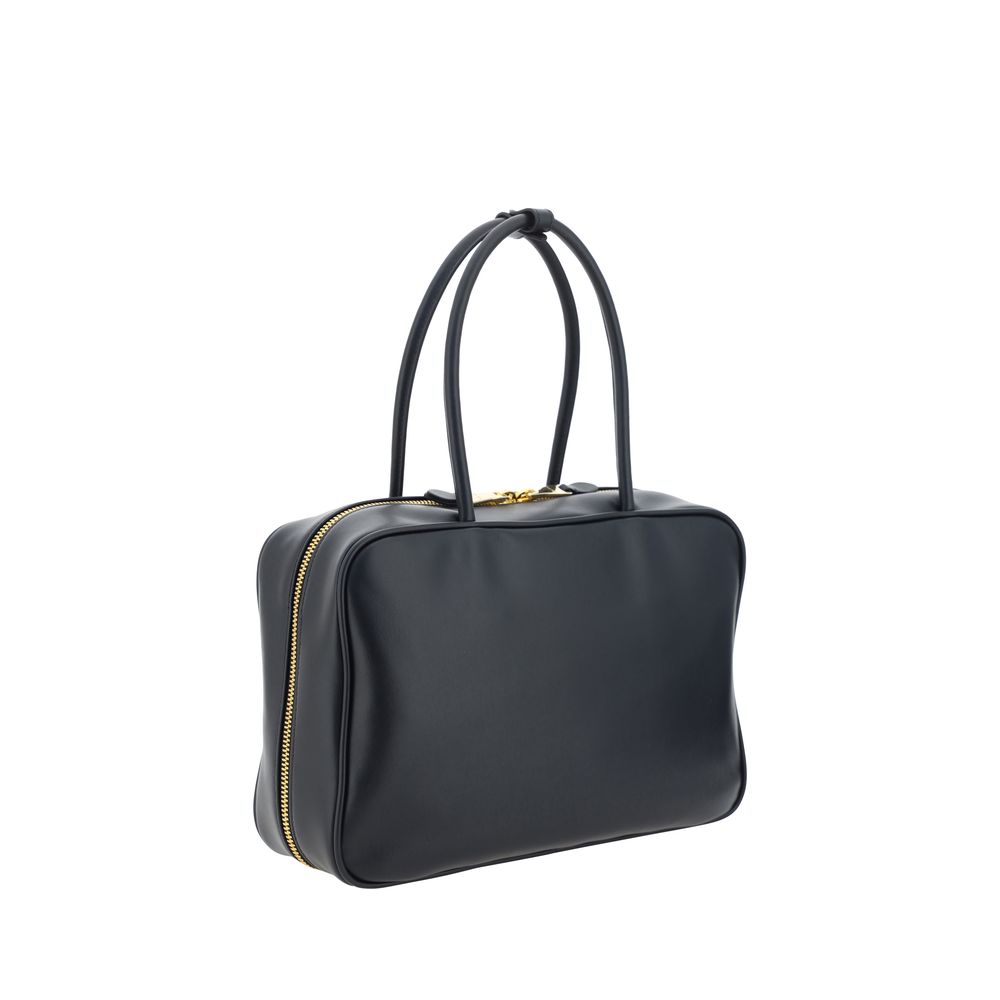 Miu Miu Black Leather Bowling Bag