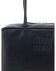 Miu Miu Black Leather Bowling Bag