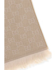 Gucci GG Beige Wool Scarf