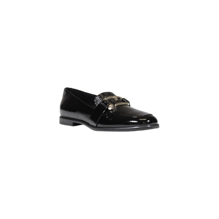 Furla Logo Genuine Leather All Black Loafers