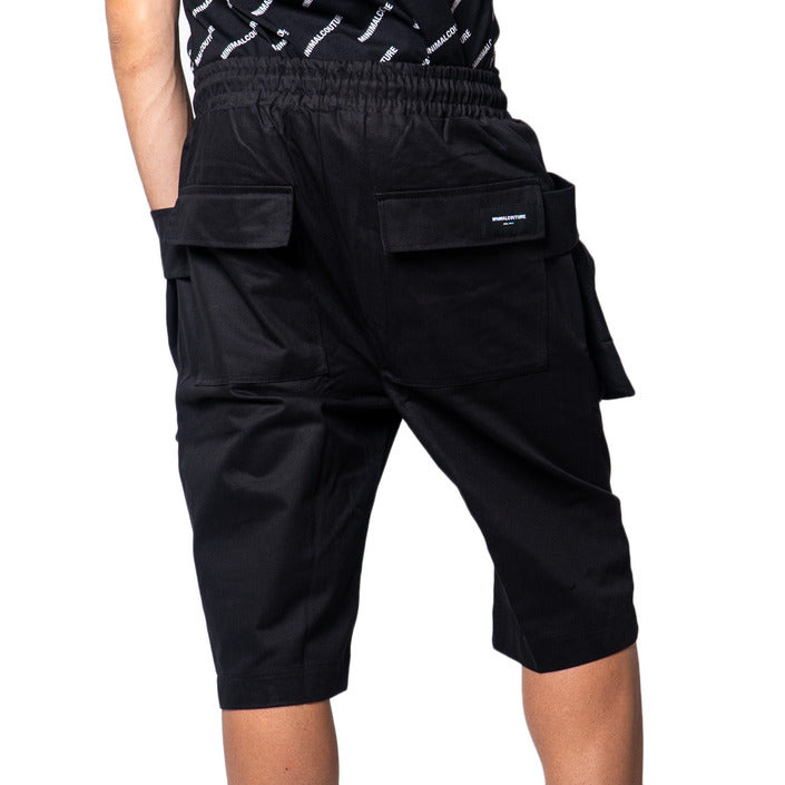 Minimal Black Cargo Shorts 100% Cotton