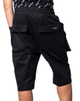 Minimal Black Cargo Shorts 100% Cotton