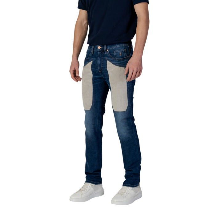 Jeckerson Logo Reverse Pocket Medium Wash Skinny Jeans