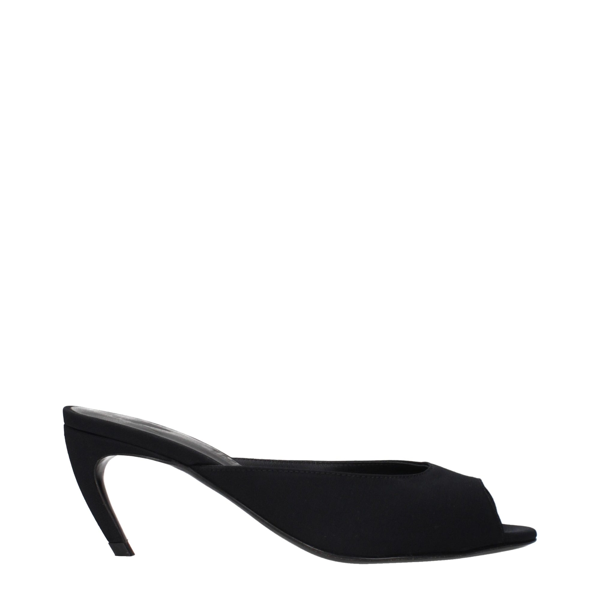 The Attico Ada Peep Toe Heeled Mule Sandals - Black