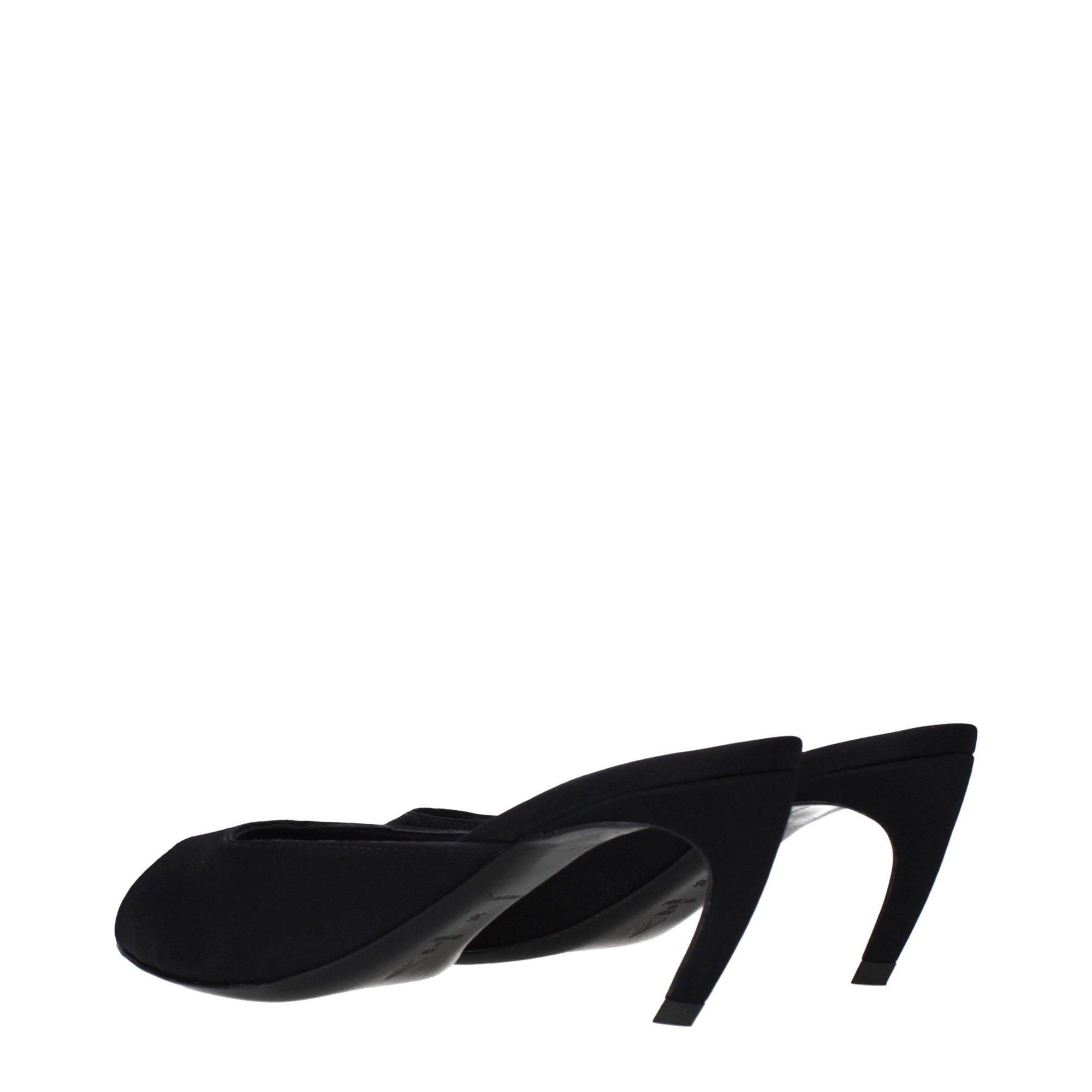 The Attico Ada Peep Toe Heeled Mule Sandals - Black