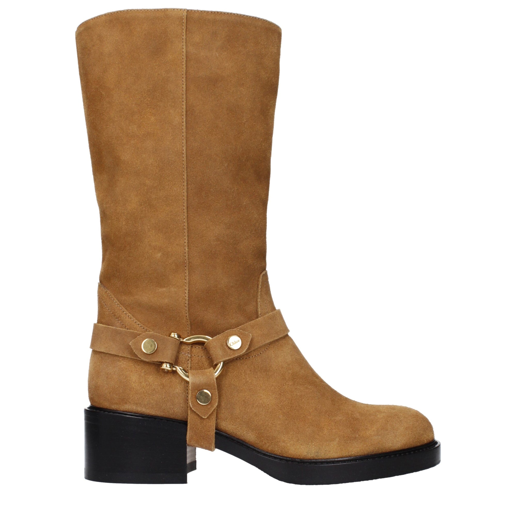 Chloé Suede Leather Heeled Ankle Boots