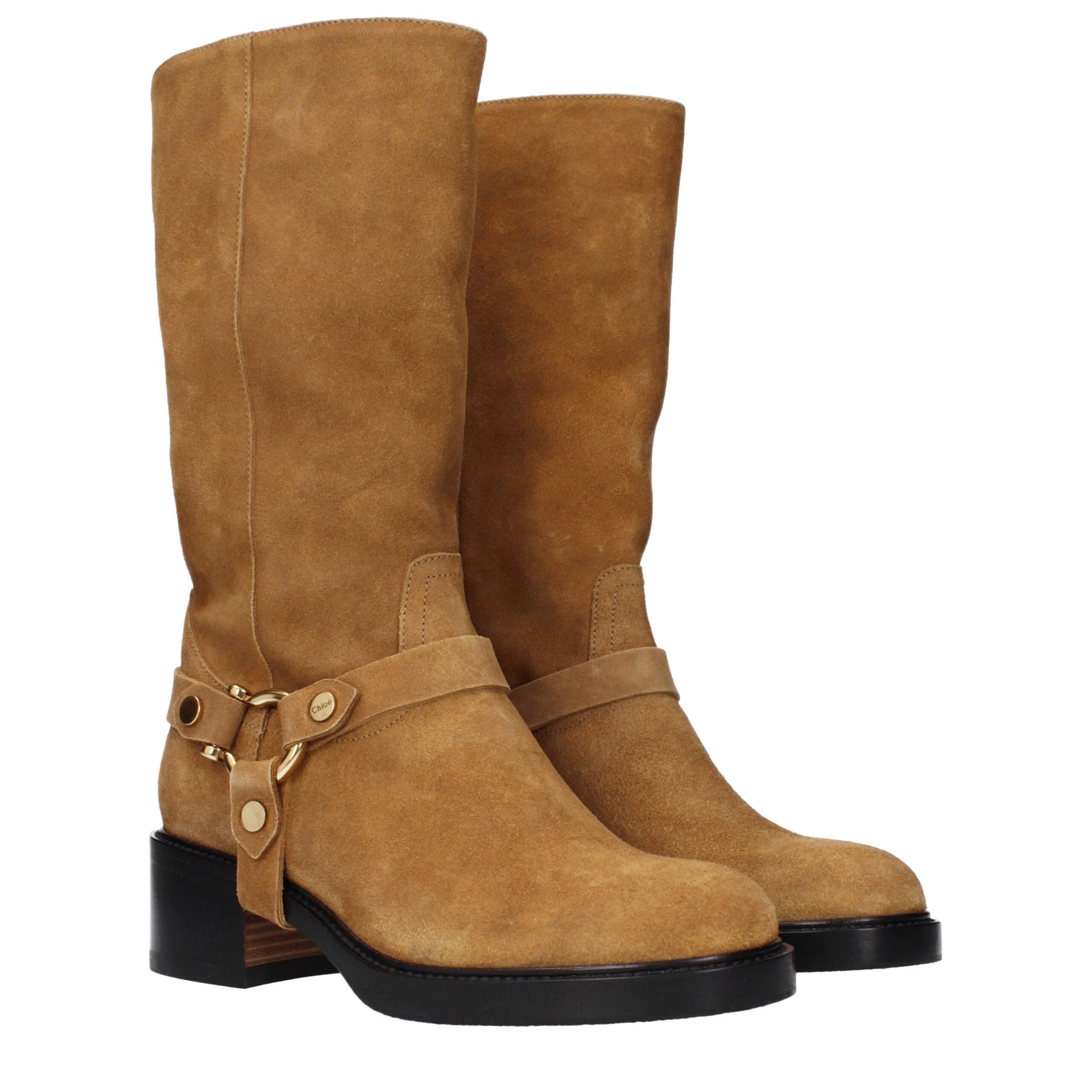Chloé Suede Leather Heeled Ankle Boots