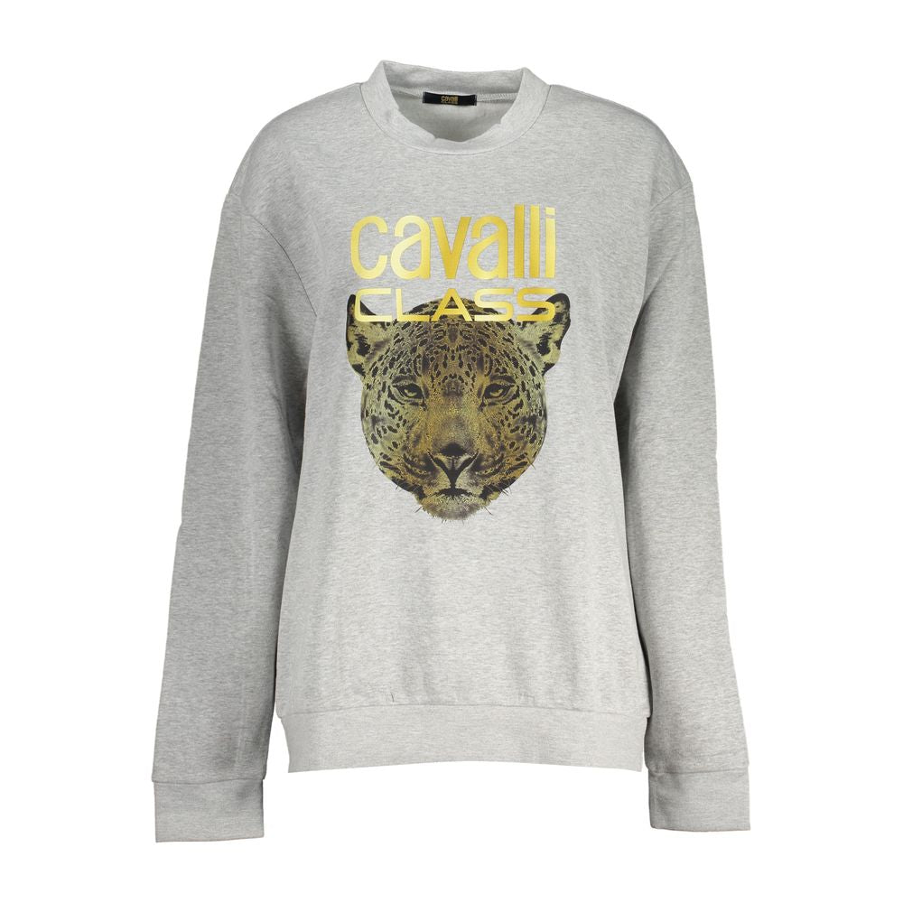 Cavalli Class Leopard Sweatshirt - Gray/Grey