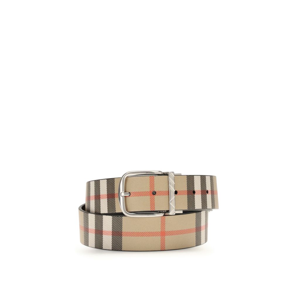 Burberry Checkered Leather Belt