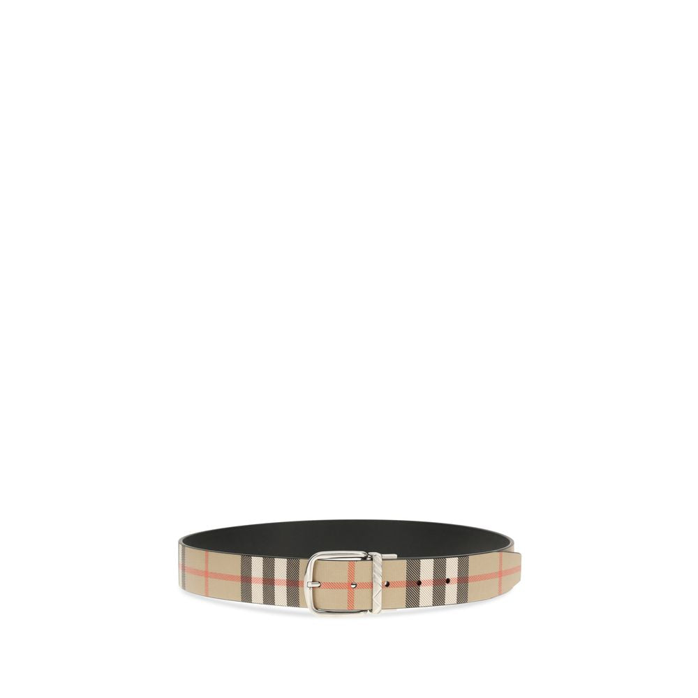 Burberry Checkered Leather Belt