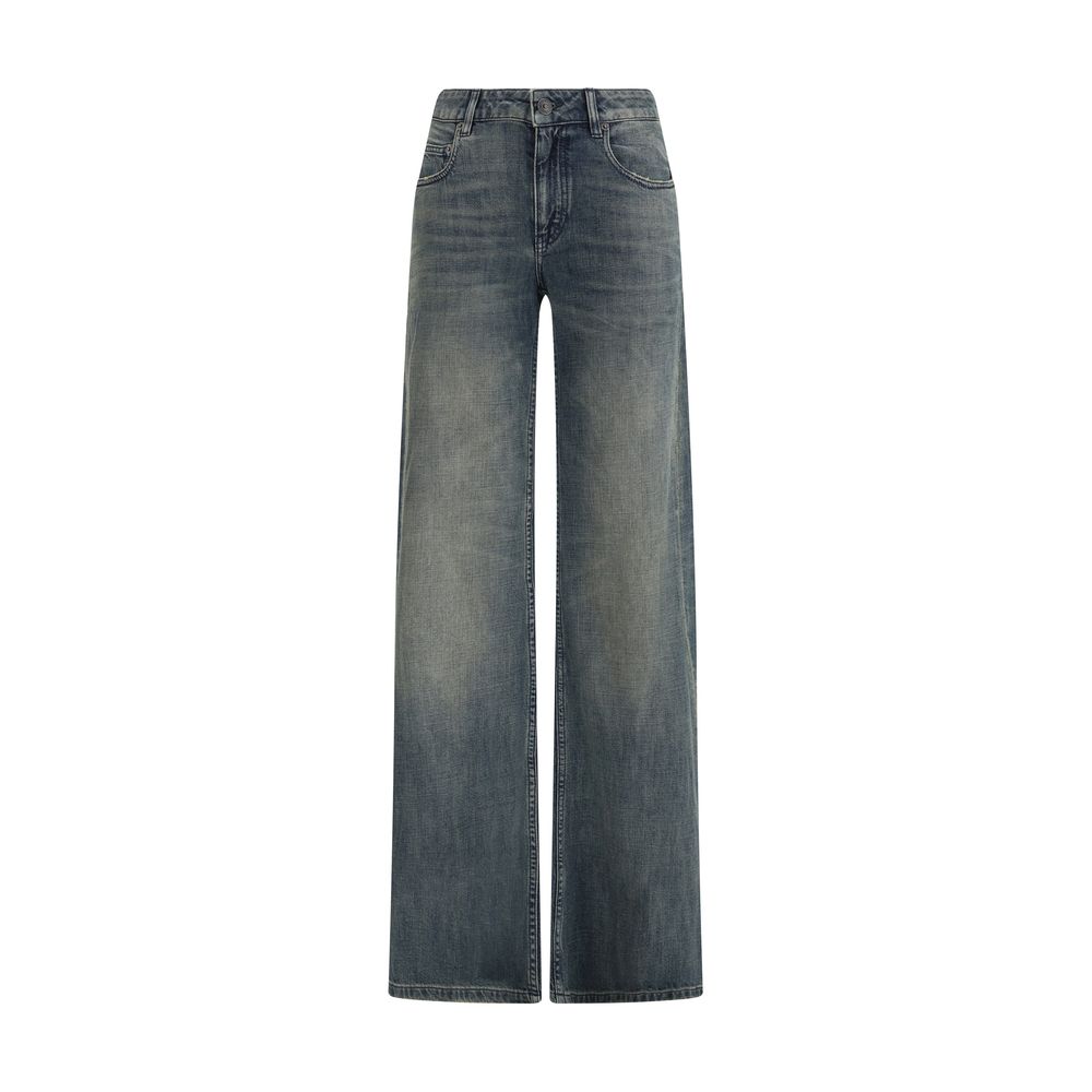 Balenciaga Wide Leg Medium Wash Jeans