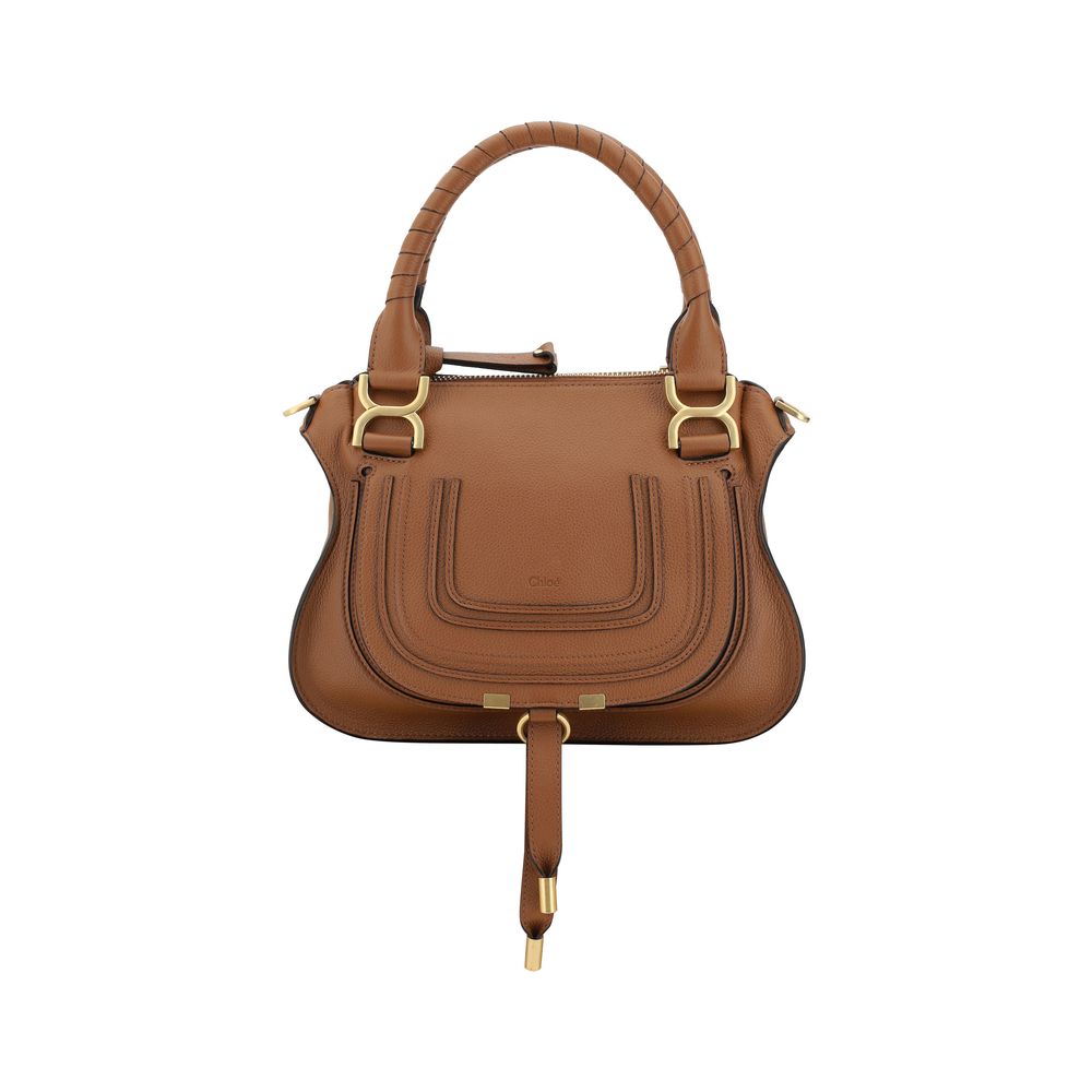 Chloé Top Handle Leather Marcie Saddle Shoulder Bag