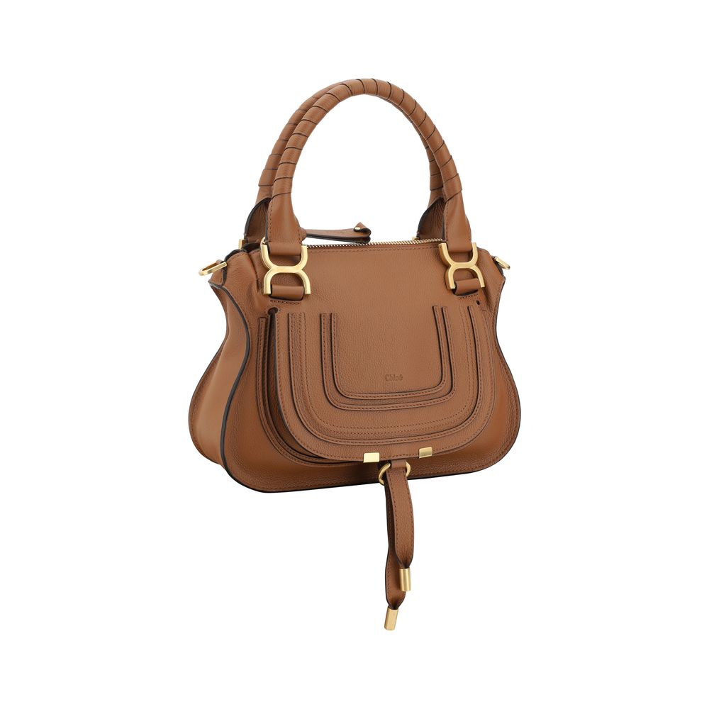 Chloé Top Handle Leather Marcie Saddle Shoulder Bag