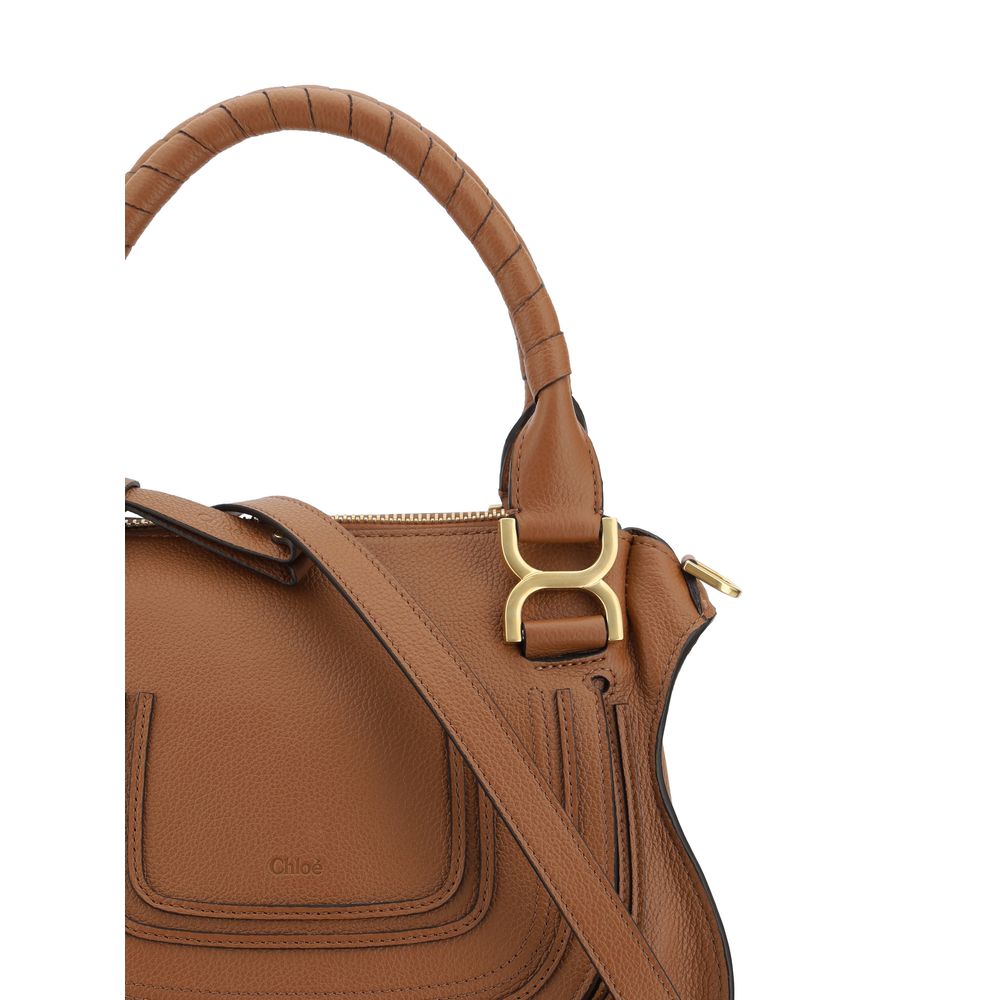 Chloé Top Handle Leather Marcie Saddle Shoulder Bag