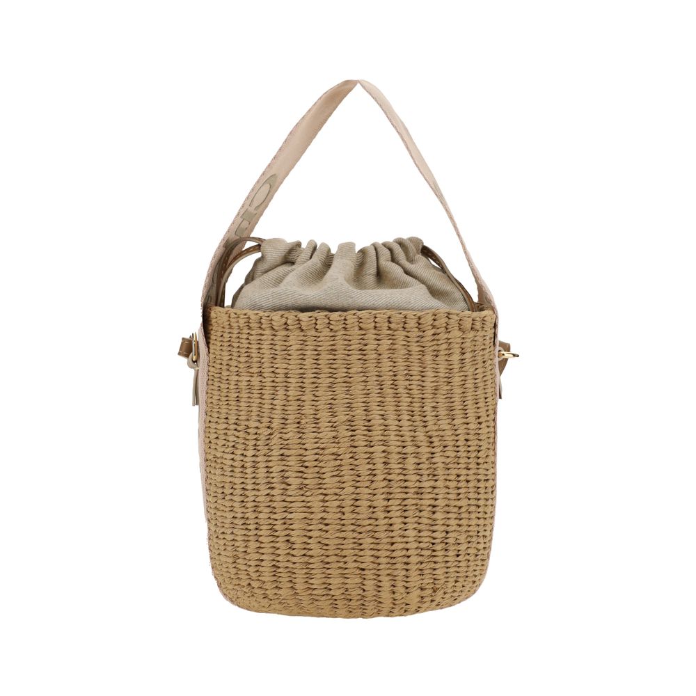 Chloé Woody Raffia Bucket Shoulder Bag