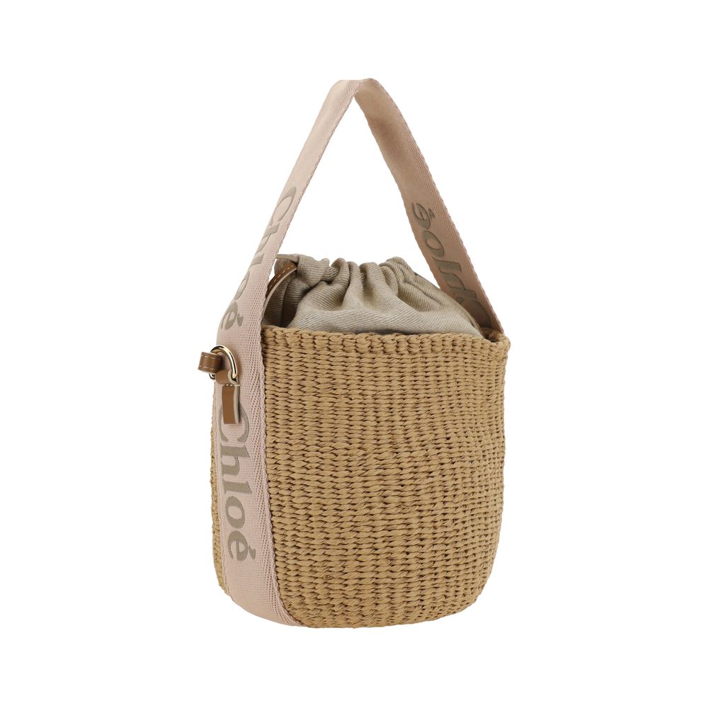 Chloé Woody Raffia Bucket Shoulder Bag