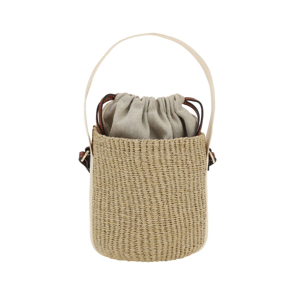 Chloé Mifuko Woody Raffia Bucket Shoulder Bag