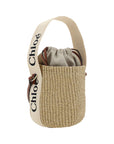 Chloé Mifuko Woody Raffia Bucket Shoulder Bag