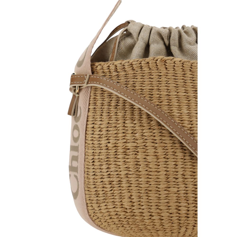 Chloé Woody Raffia Bucket Shoulder Bag