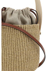 Chloé Mifuko Woody Raffia Bucket Shoulder Bag