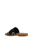 Chloé Black Woody Flat Sandals
