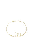 Chloé Logo Gold Brass Thin Belt