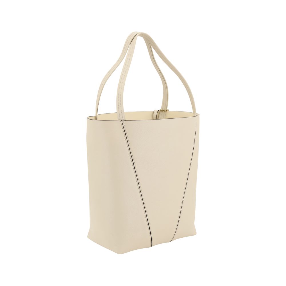 Chloé Spin Medium Cream Leather Tote & Shoulder Bag