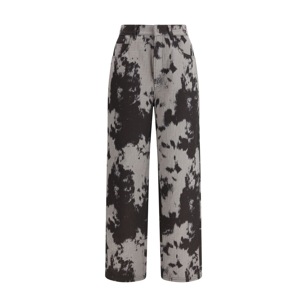 Fendi Abstract Animalier Straight Leg Fit Jeans