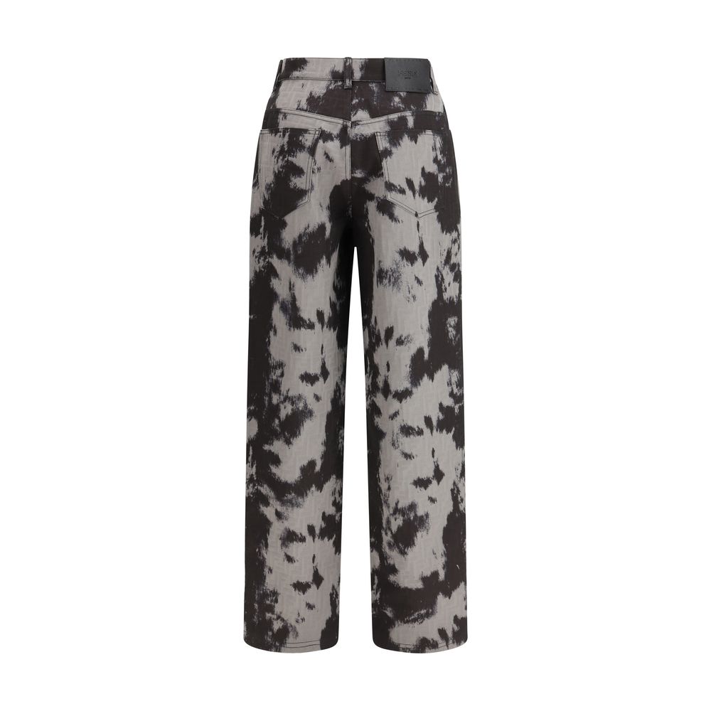 Fendi Abstract Animalier Straight Leg Fit Jeans