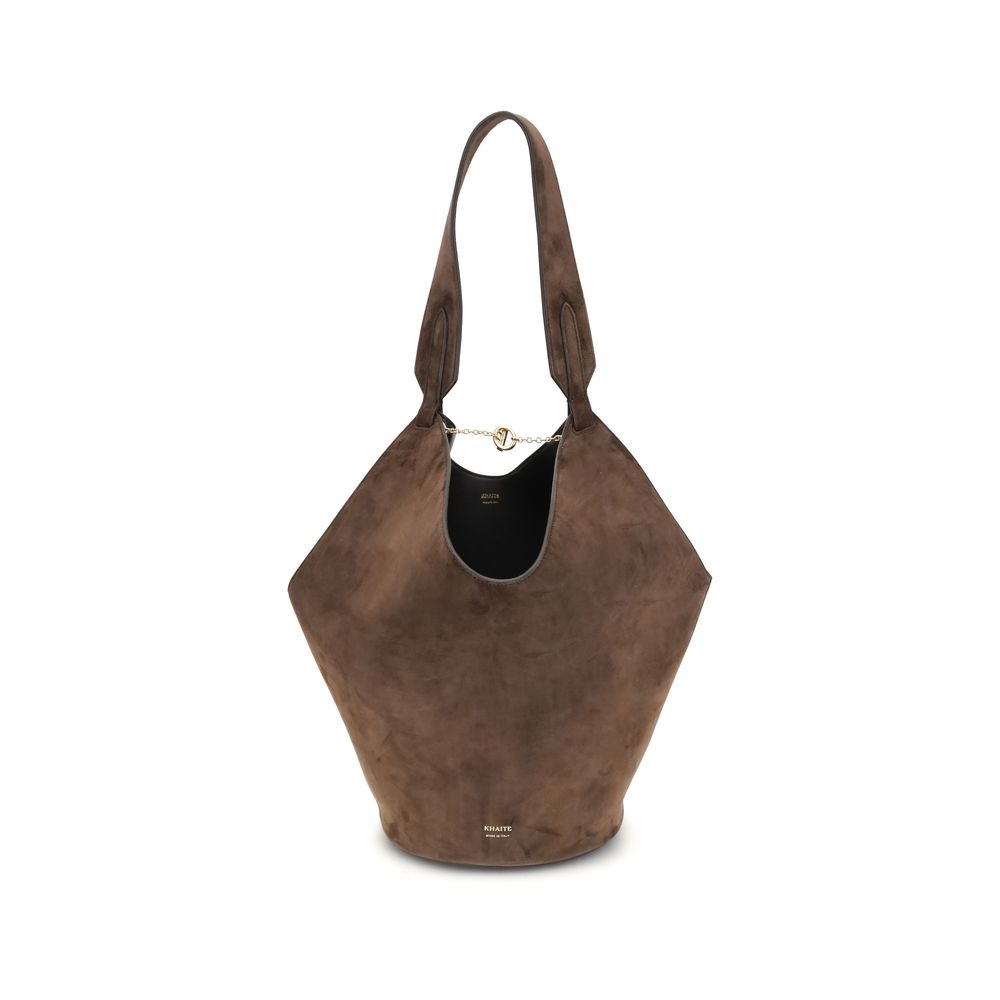 Khaite Brown Lotus Small Shoulder Bag