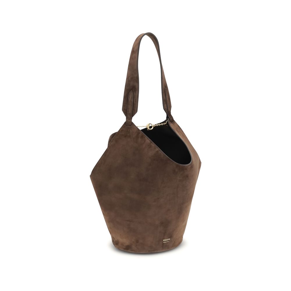 Khaite Brown Lotus Small Shoulder Bag