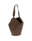 Khaite Brown Lotus Small Shoulder Bag