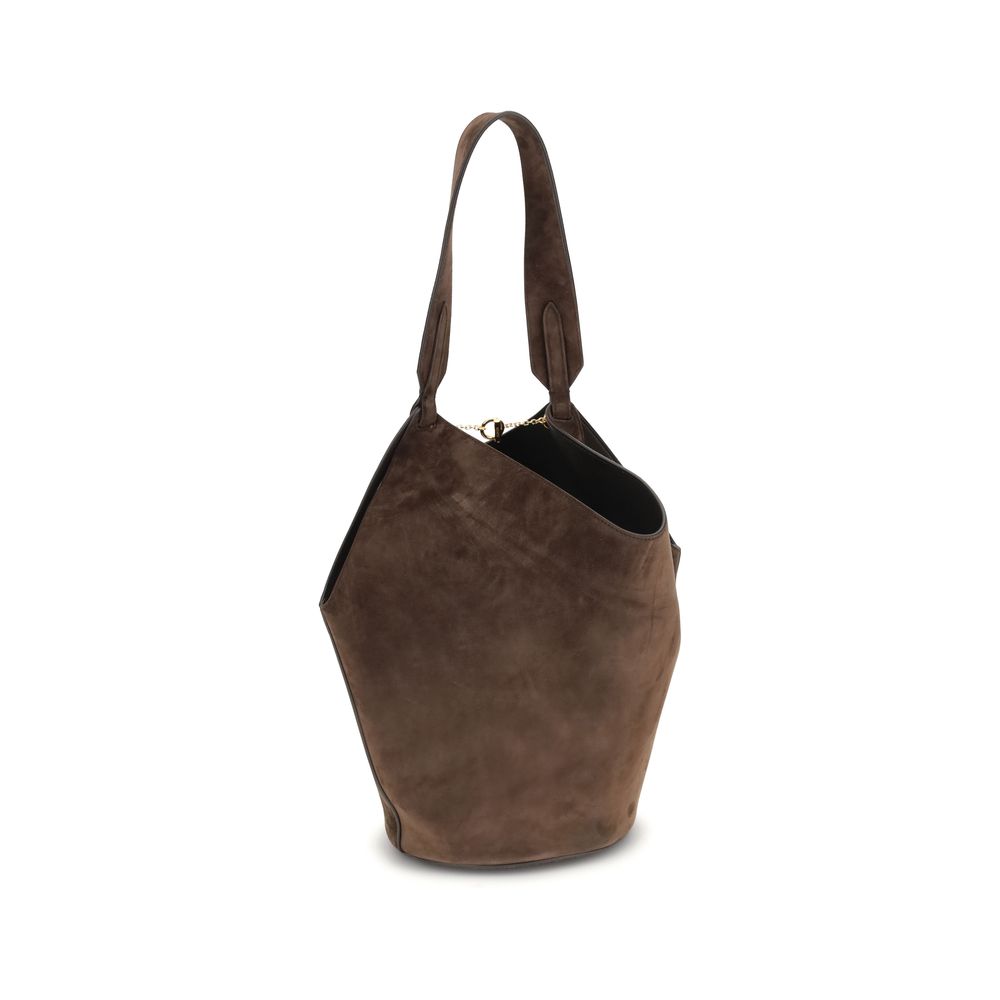 Khaite Brown Lotus Small Shoulder Bag