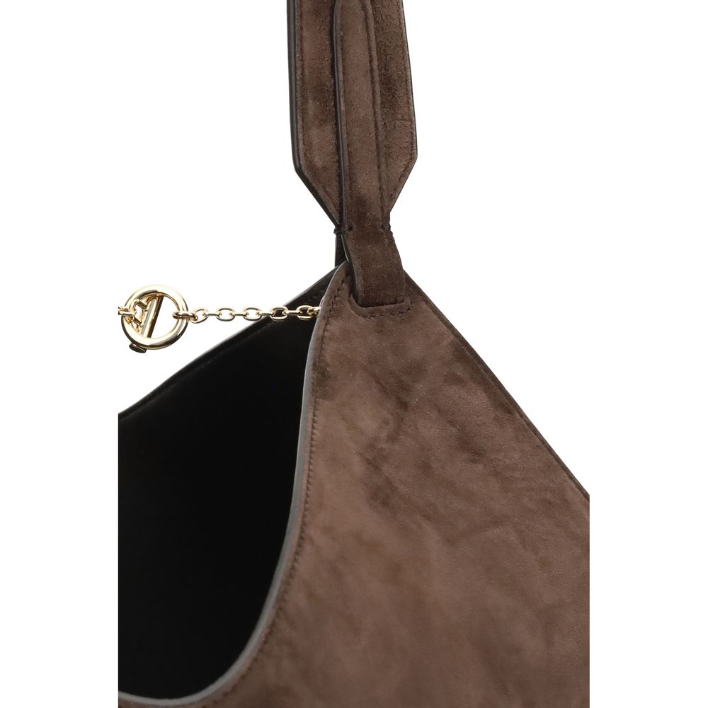 Khaite Brown Lotus Small Shoulder Bag