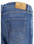 Brunello Cucinelli Light Wash Straight-Leg Jeans