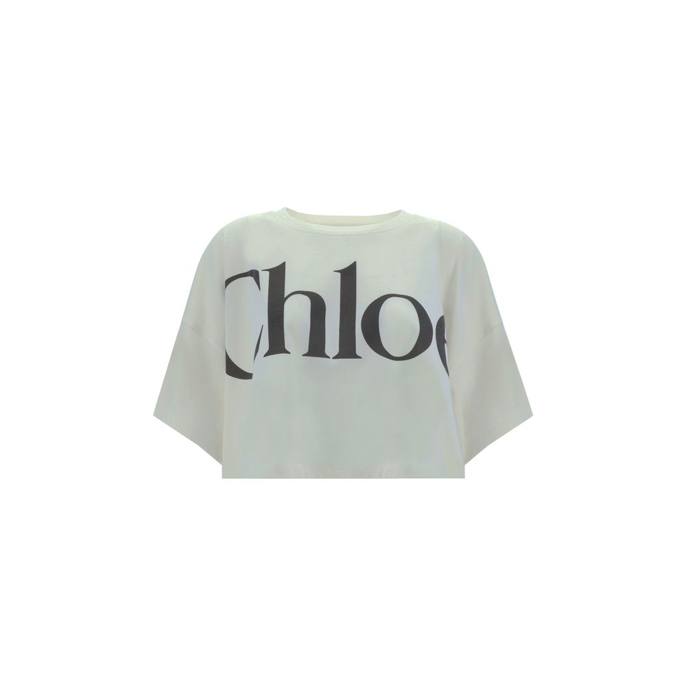 Chloé Logo Cotton Cropped T-Shirt