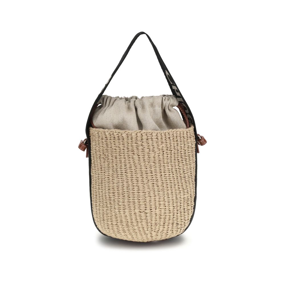 Chloé Woody Raffia Bucket Shoulder Bag