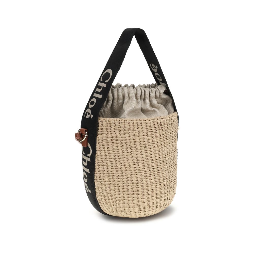 Chloé Woody Raffia Bucket Shoulder Bag