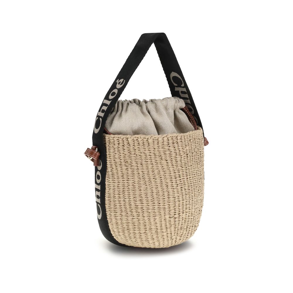 Chloé Woody Raffia Bucket Shoulder Bag