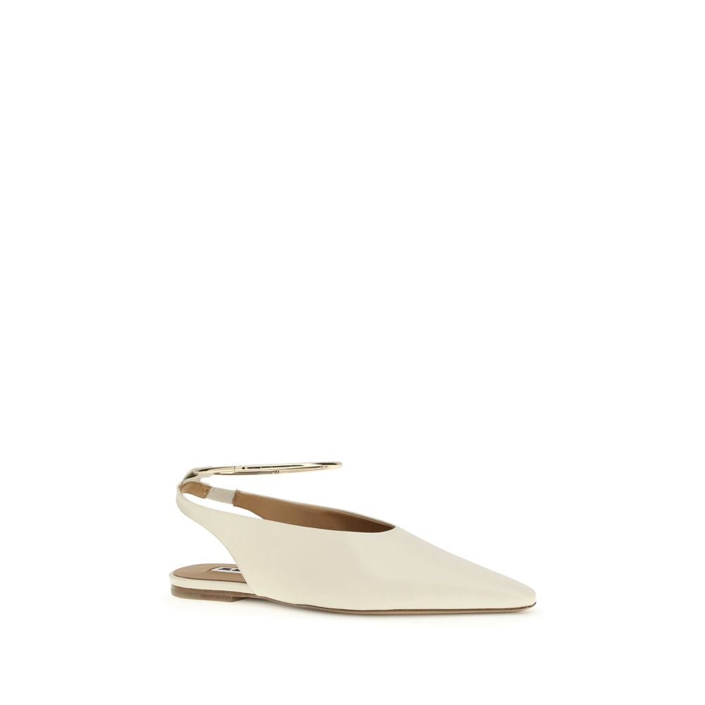 Jil Sander The Ring Ballerina Mules - Cream