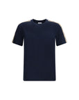 Burberry Checkered Shoulder Blue T-Shirt