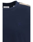 Burberry Checkered Shoulder Blue T-Shirt