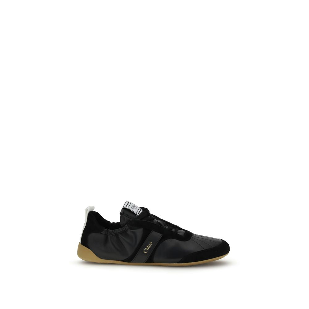 Chloé The Kick Goatskin Leather Sneakers