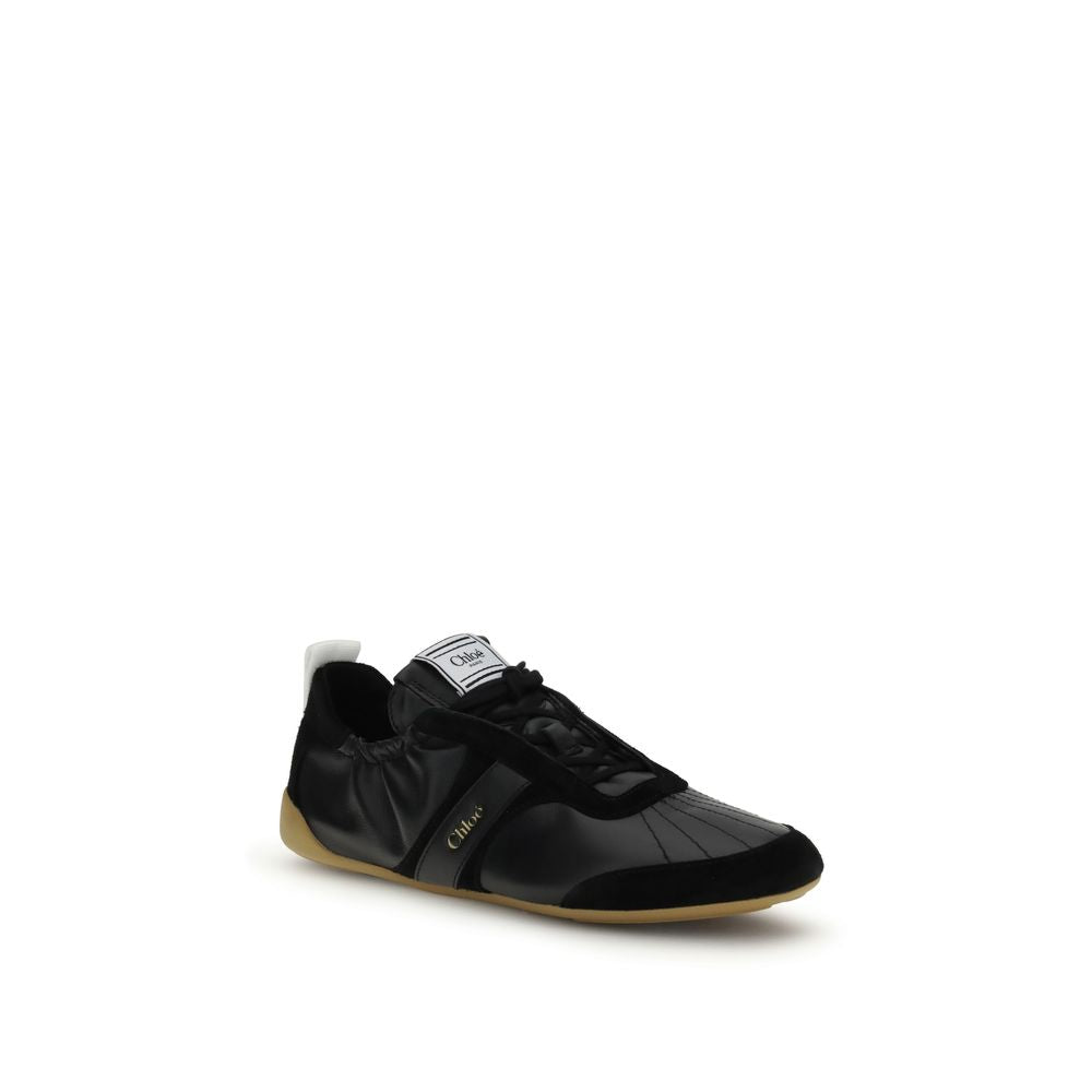 Chloé The Kick Goatskin Leather Sneakers