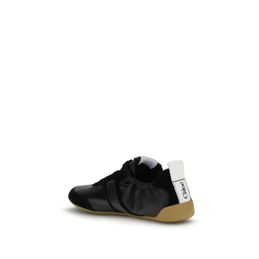 Chloé The Kick Goatskin Leather Sneakers