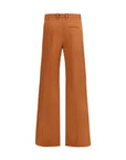 Chloé Terracotta Cotton Flared Pants