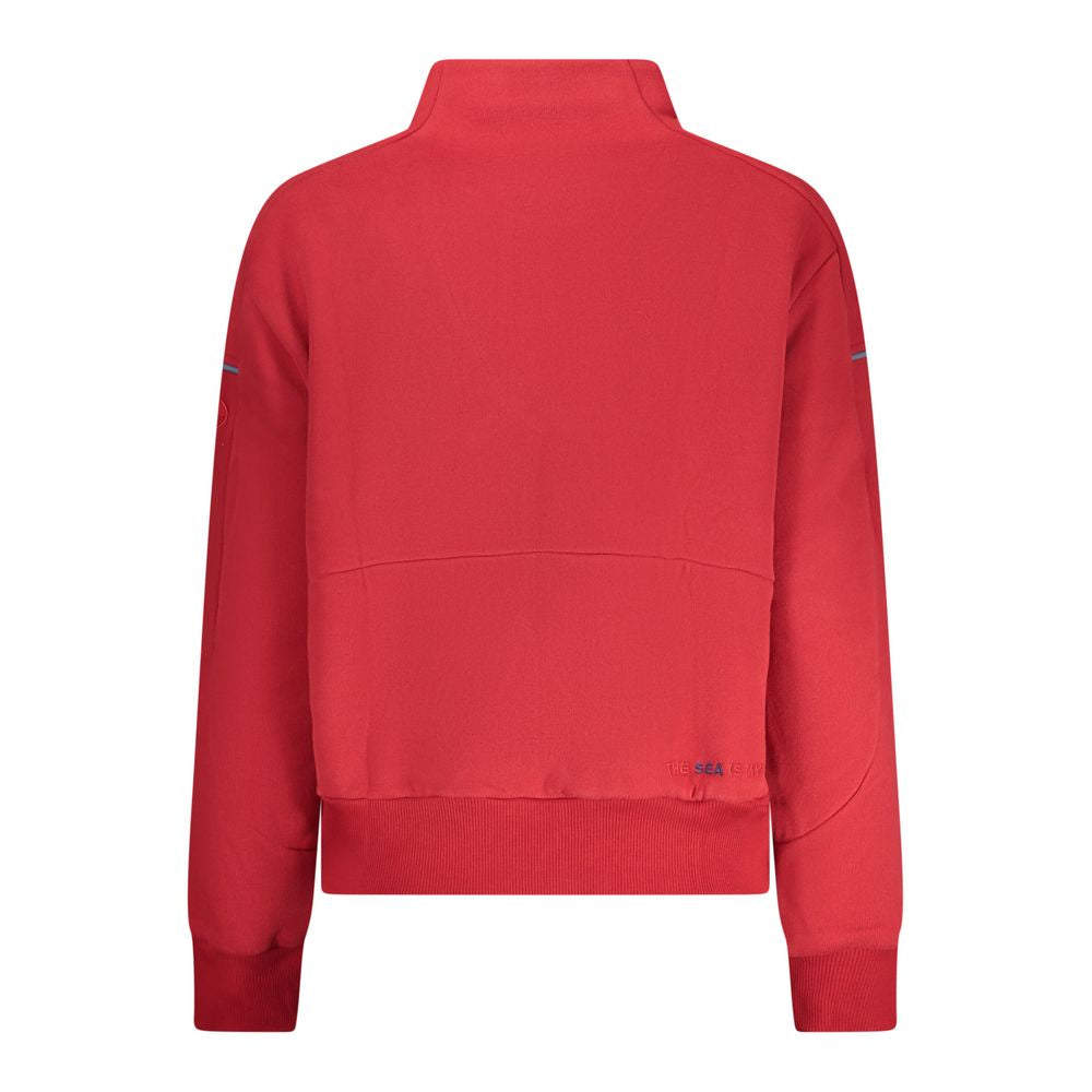 North Sails Cotton Zip Sweatshirt - Red