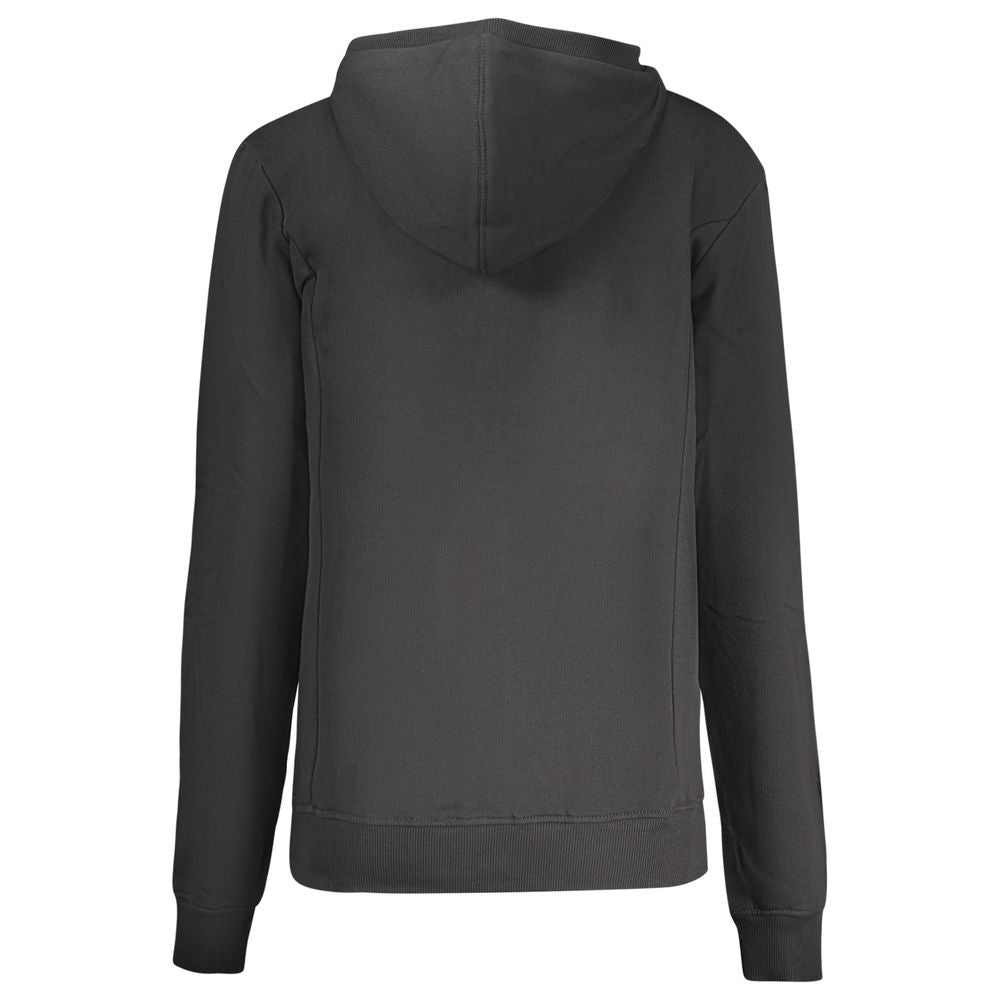 North Sails Logo Cotton Hooded Jacket - Black