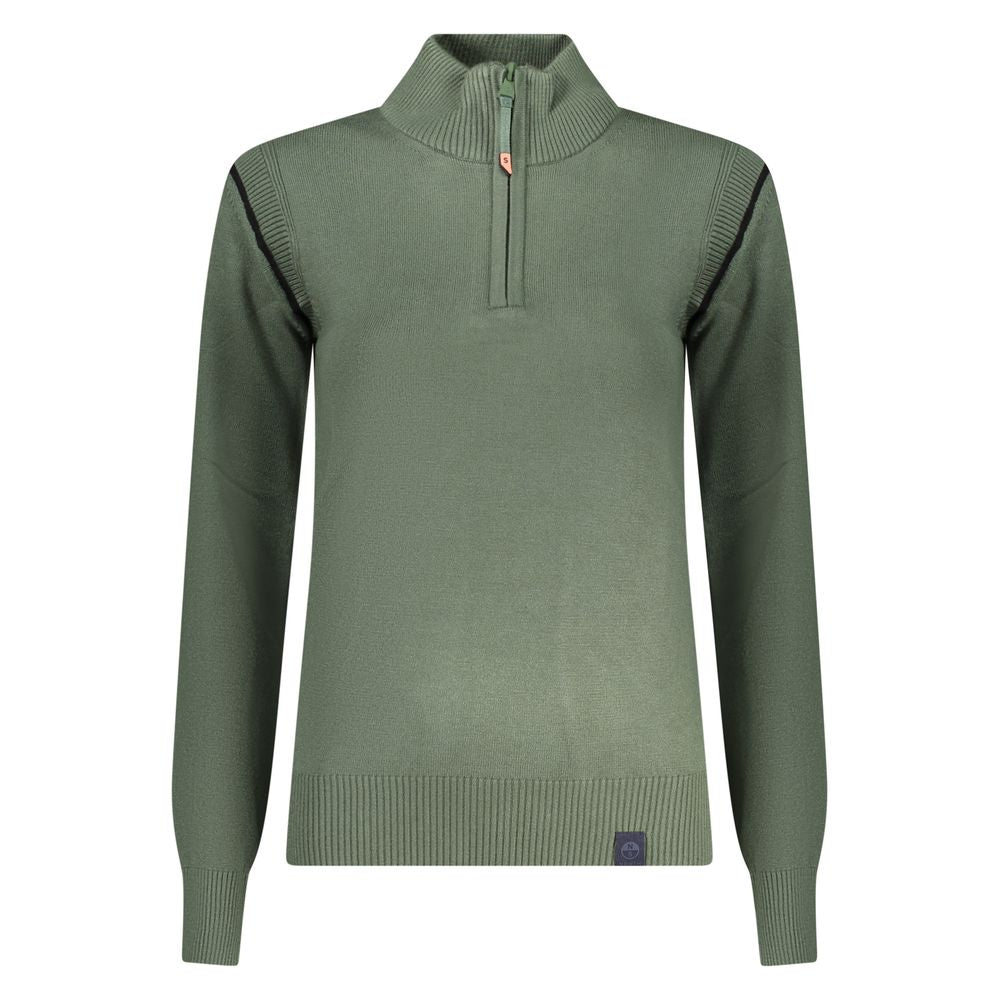 North Sails Turtleneck Zip Sweater - Green